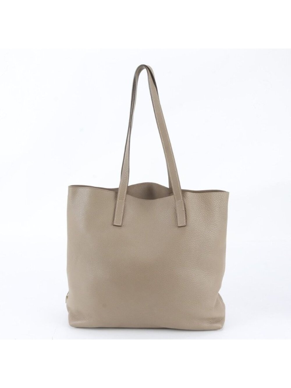 Prada White Tag Triangle Logo Leather Tote Bag Shoulder